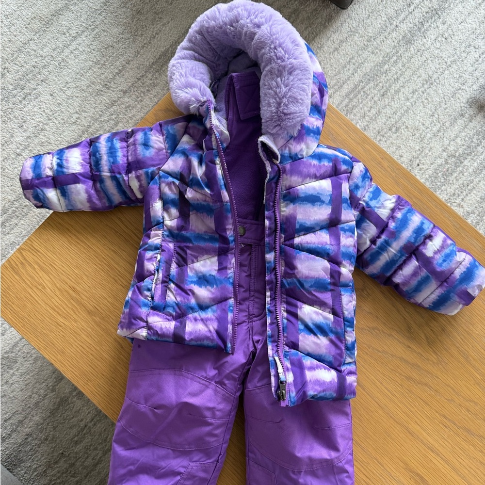 SNOZU toddler snow bib and jacket 2T worn once!